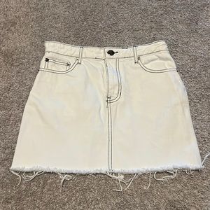 White Jean Skirt